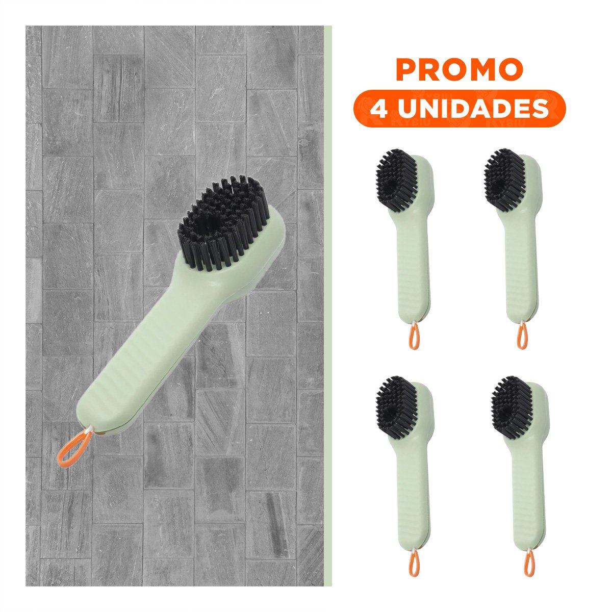 PACK4 HERRAMIENTA DE LIMPIEZA CON DISPENSADOR MULTIFUNCIONAL COMPACTA VERDE Y+PAPEL REGALO - 1