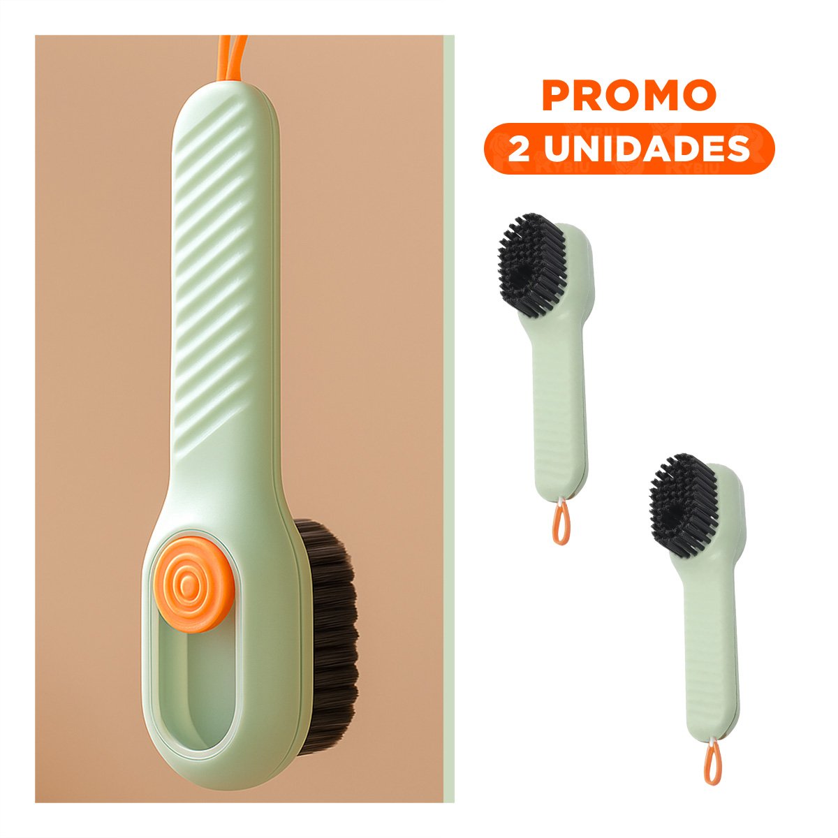 PACK2 HERRAMIENTA DE LIMPIEZA CON DISPENSADOR MULTIFUNCIONAL PRACTICA VERDE Y+REGALO STICKER - 1