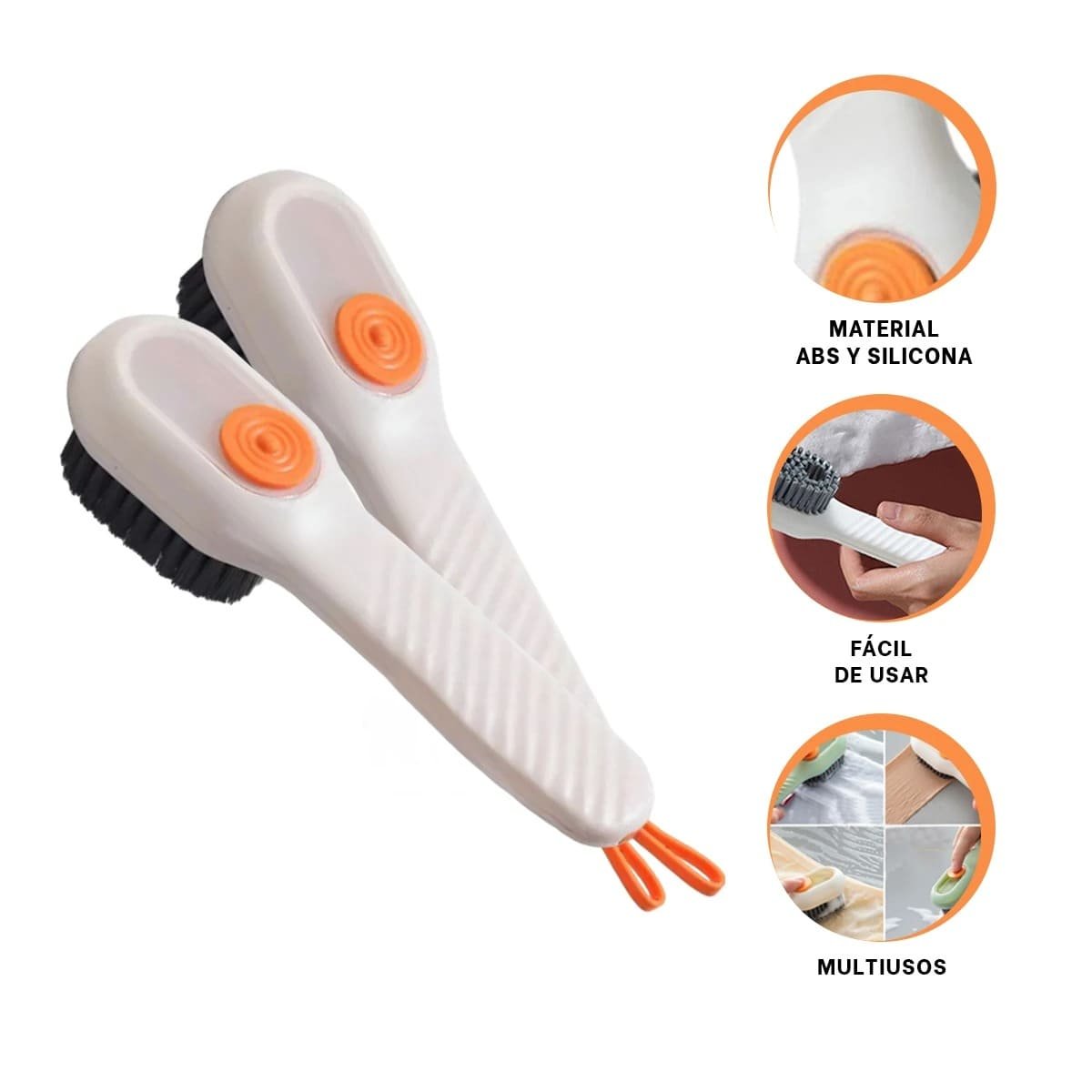 CEPILLO CON DISPENSADOR MULTIFUNCIONAL PARA USO DIARIO EN HOGAR BLANCO Y+PAPEL REGALO - 5