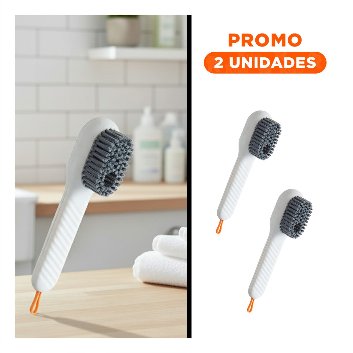 PACK2 HERRAMIENTA DE LIMPIEZA CON DISPENSADOR MULTIFUNCIONAL PRACTICA BLANCO Y+REGALO STICKER - 1