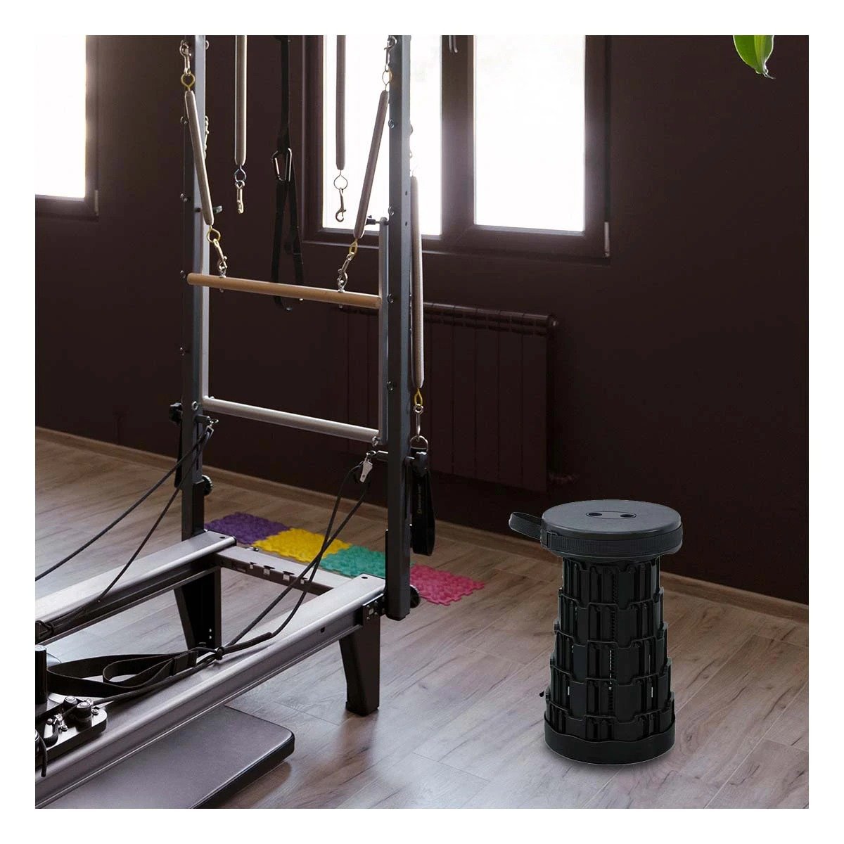 PACK2 ASIENTO PLEGABLE TODO NEGRO CON DOBLE SEGURO PARA CASA Y ACTIVIDADES Y+PAPEL REGALO - 2