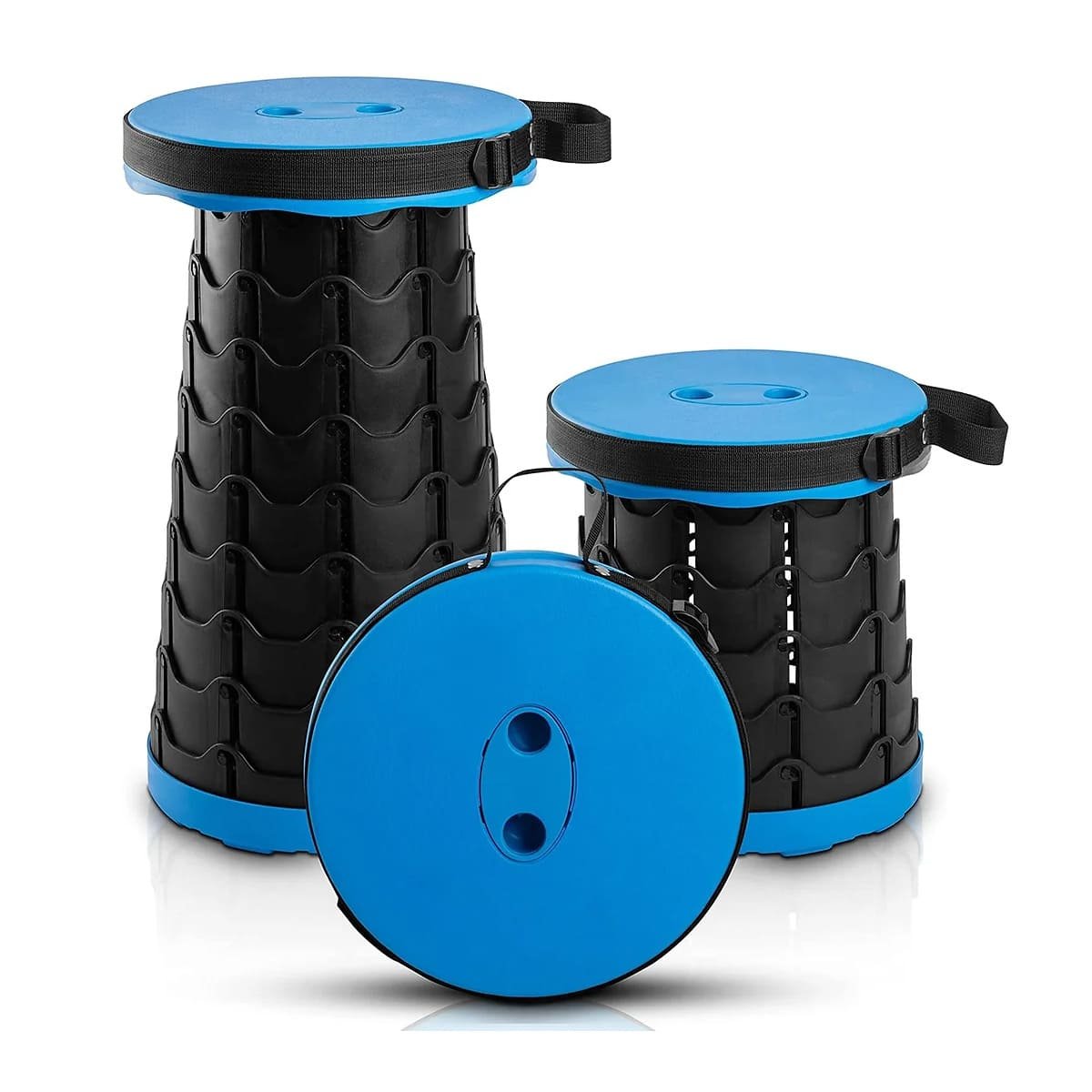 BUTACA PLEGABLE PORTATIL CON SISTEMA SEGURO PARA HOGAR Y CASA TAPA AZUL NEGRO Y+LIGAS REGALO - 5