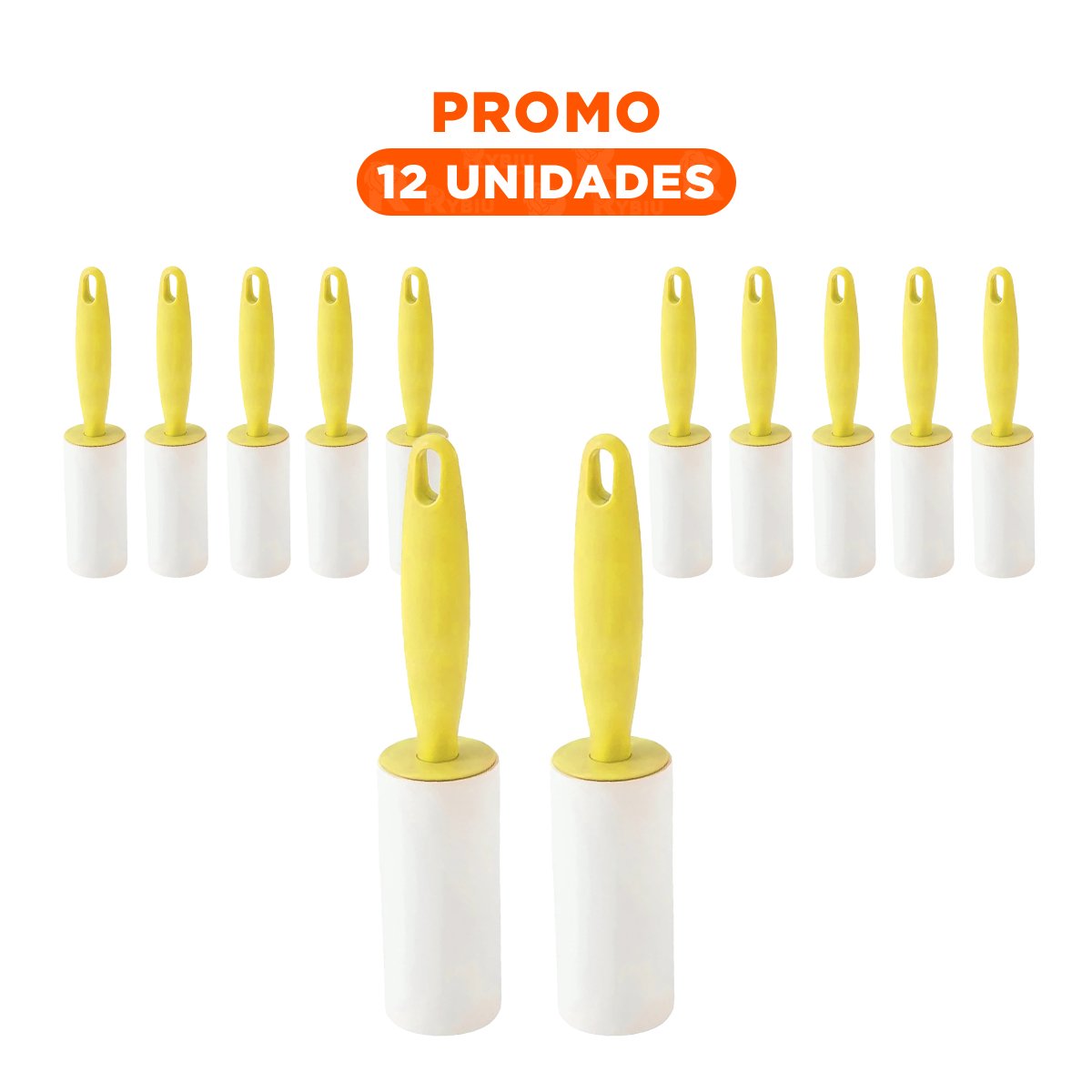 PACK12 ACCESORIO QUITA PELUSA EN RODILLO PRACTICO PARA HOGAR AMARILLO PLUS - 1