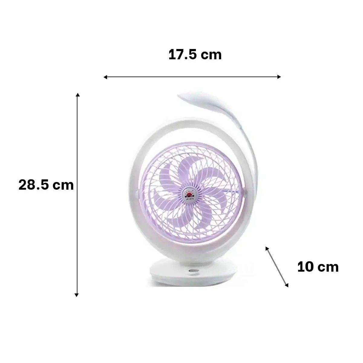 PACK4 ABANICO FUNCIONAL RECARGABLE CON LUZ Y 3 VELOCIDADES DISENO LILA Y+PAPEL REGALO - 4