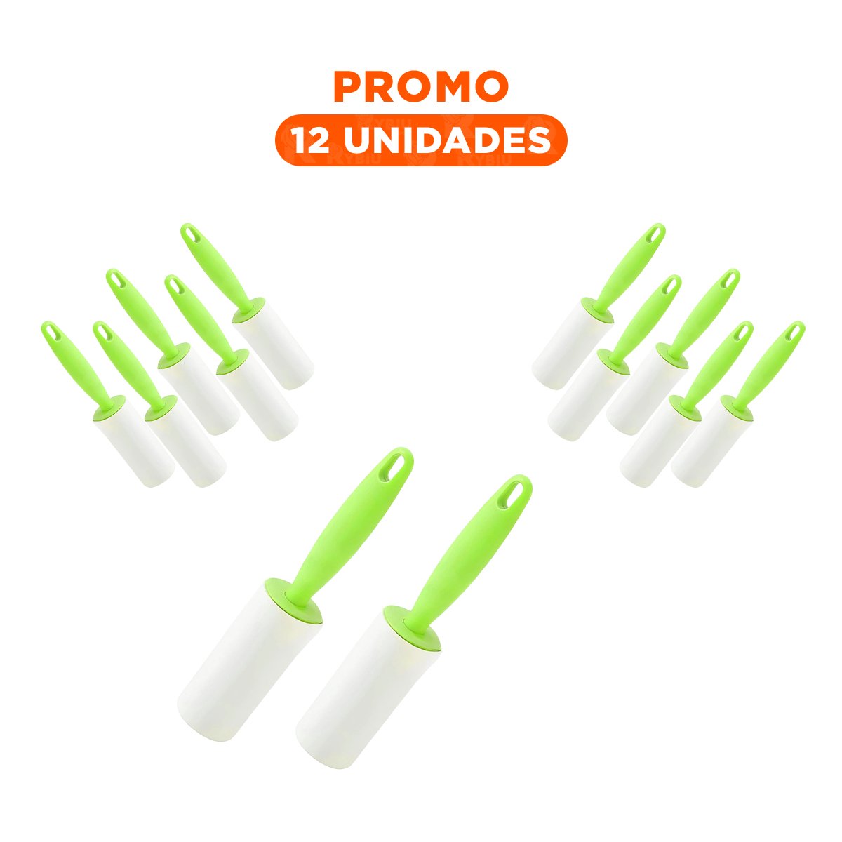 PACK12 ACCESORIO QUITA PELUSA EN RODILLO PRACTICO PARA HOGAR VERDE PLUS NUEVO - 1