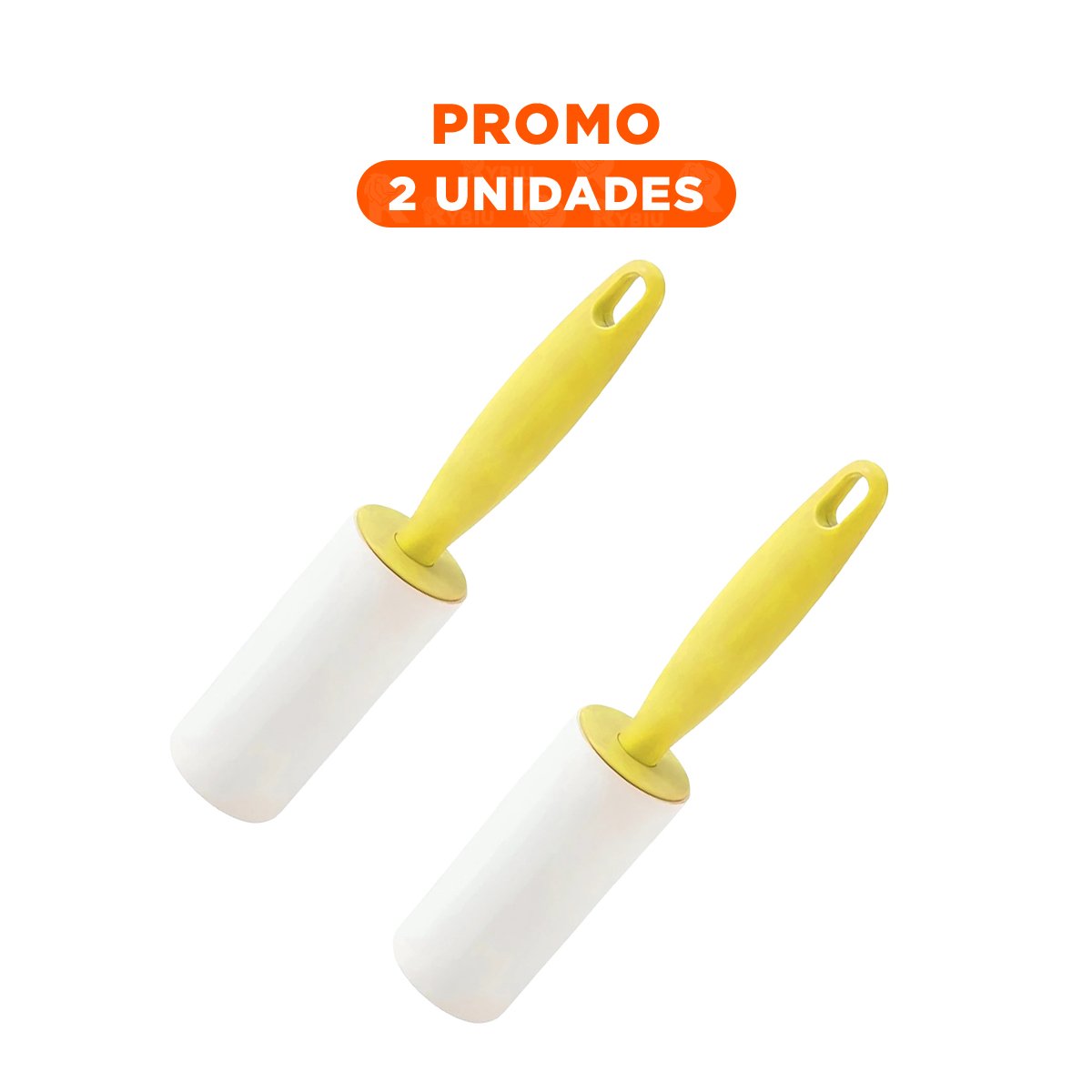 PACK2 LIMPIADOR DE PELUSA EN RODILLO MANUAL PARA USO DIARIO AMARILLO PRO Y+REGALO STICKER - 1