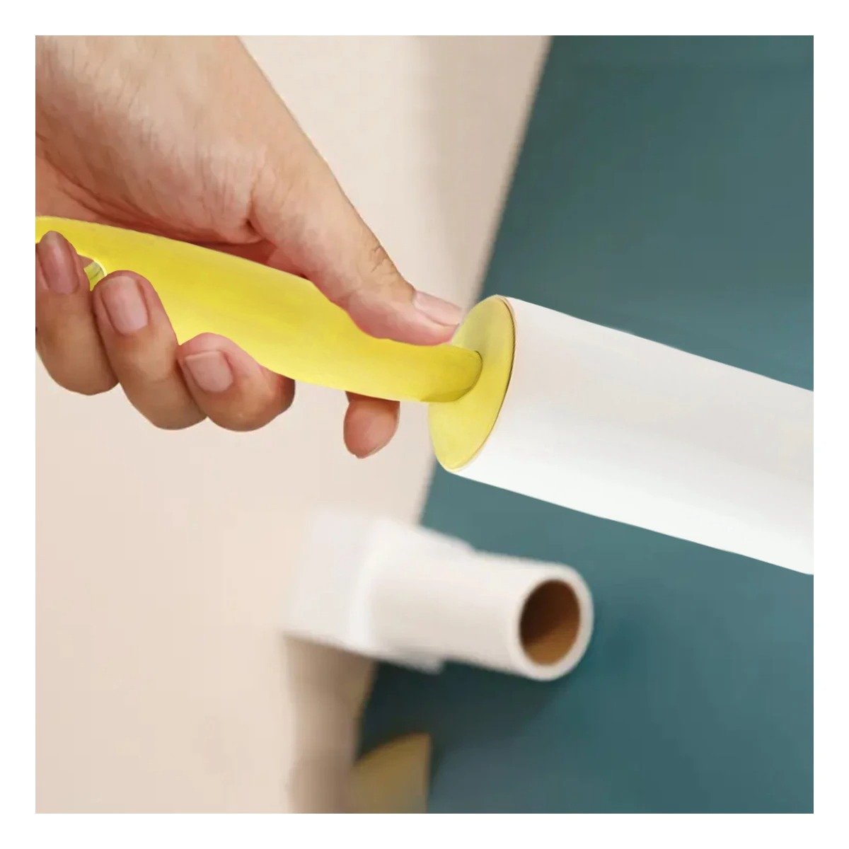 PACK6 ACCESORIO QUITA PELUSA EN RODILLO ADHESIVO PARA TELAS AMARILLO PRO - 5