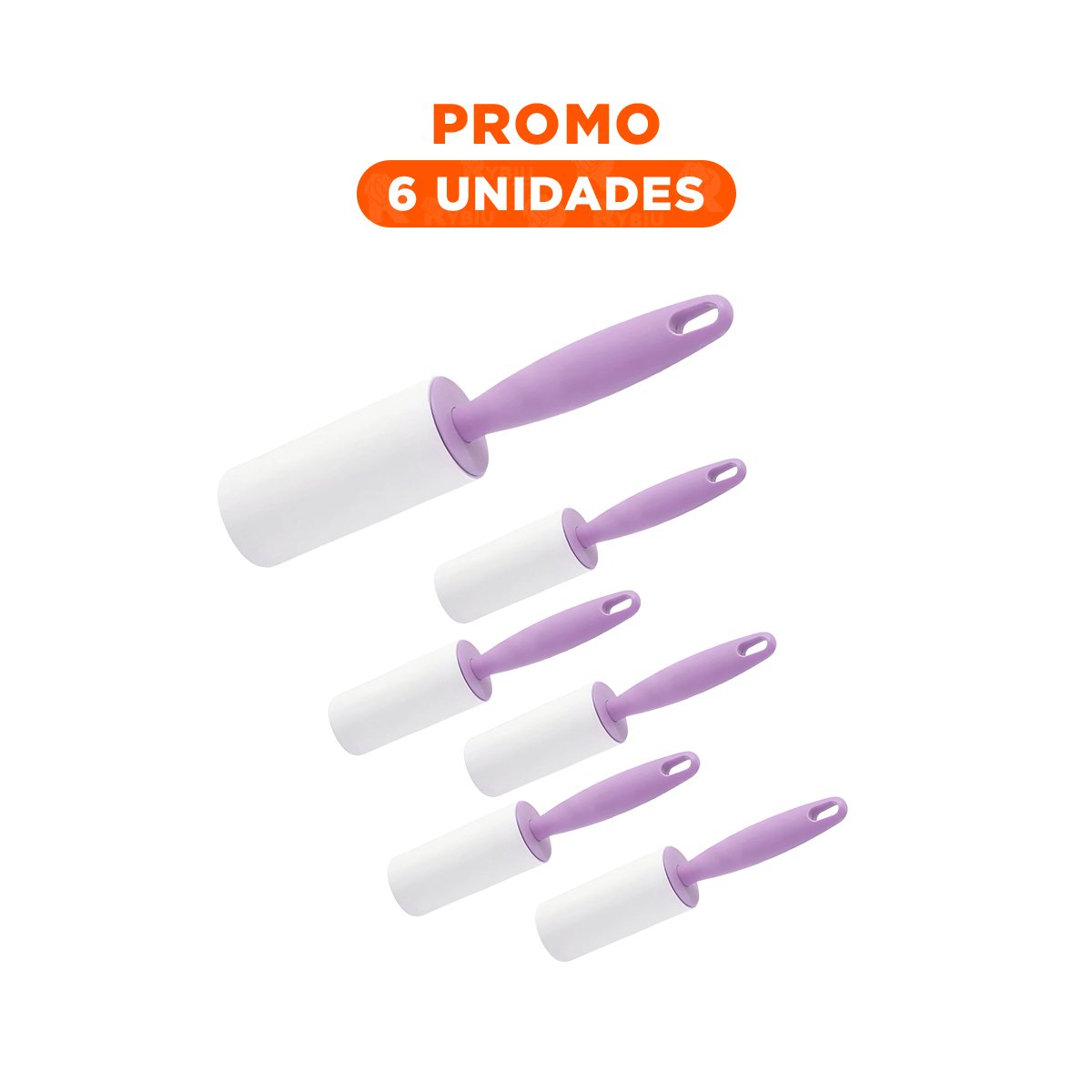 PACK6 ACCESORIO QUITA PELUSA EN RODILLO PORTATIL PARA USO DIARIO LILA MAX Y+REGALO STICKER - 1