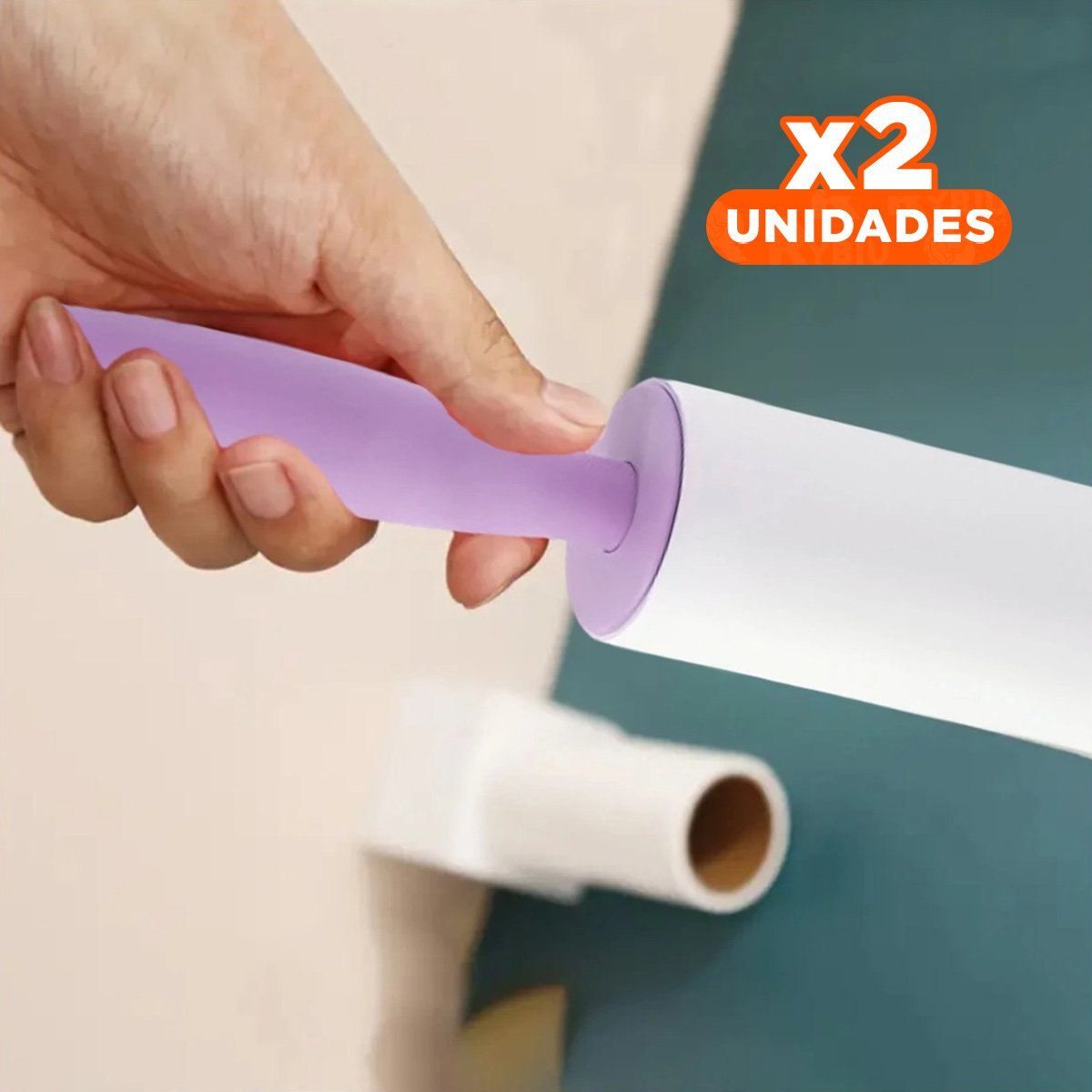 PACK2 LIMPIADOR DE PELUSA EN RODILLO PARA ROPA Y TELAS LILA MAX - 1