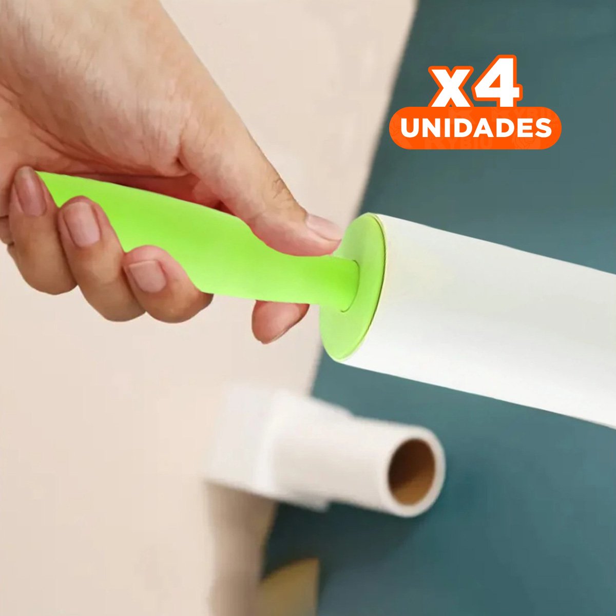 PACK4 ACCESORIO QUITA PELUSA EN RODILLO PARA ROPA VERDE PLUS NUEVO Y+REGALO STICKER - 1