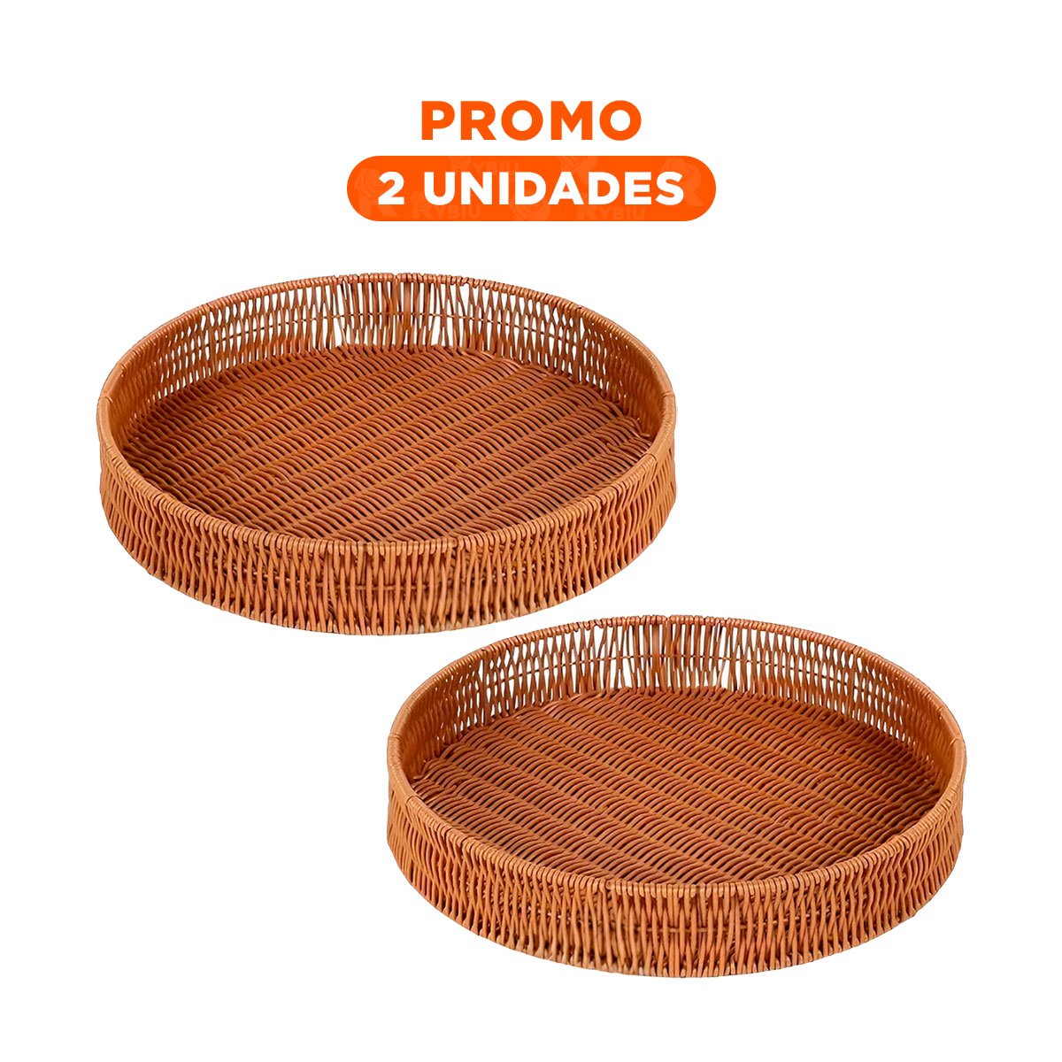 PACK2 CENTRO PRACTICO TEJIDO CIRCULAR 35CM MARRON USO DIARIO CASA HOGAR NUEVO Y+REGALO STICKER - 1