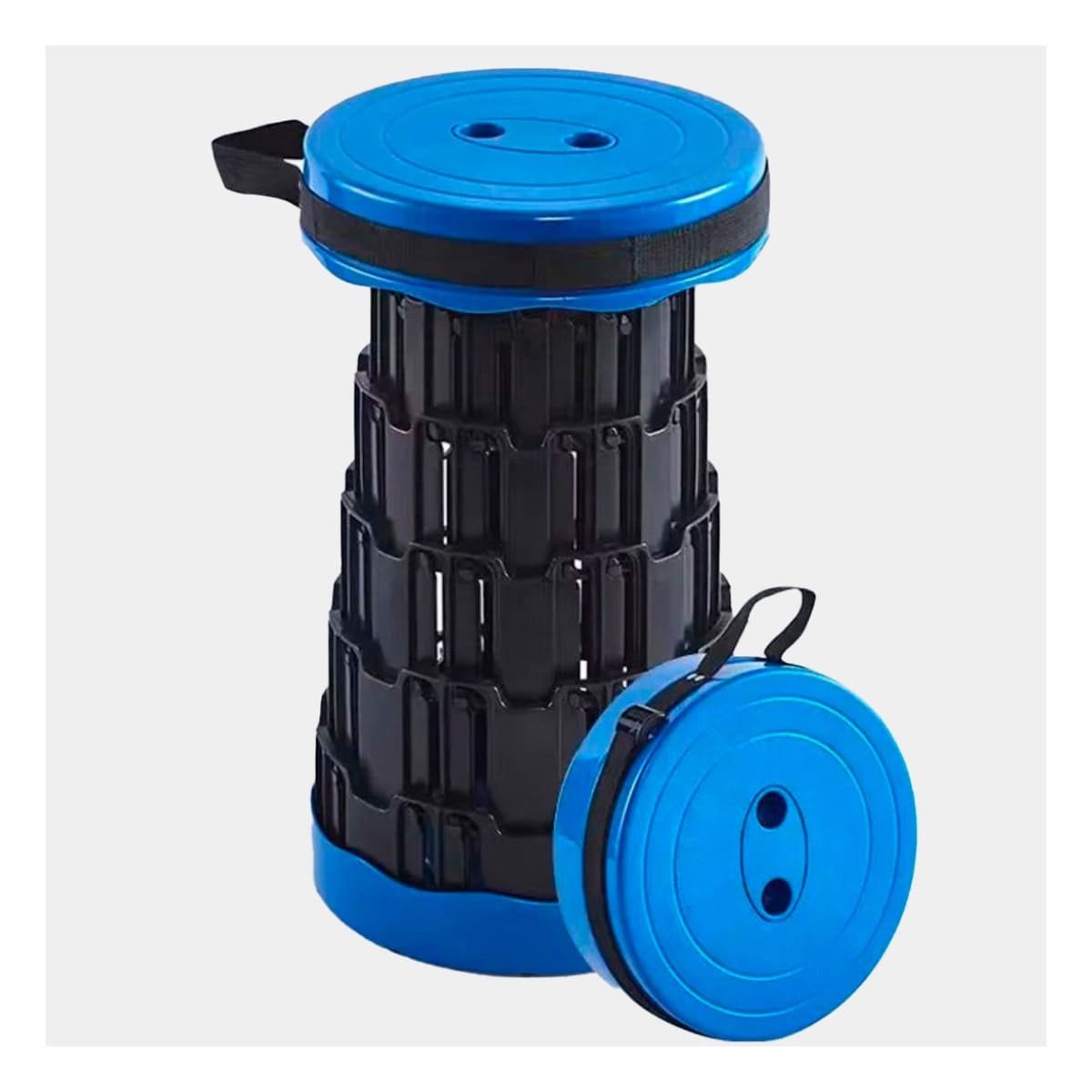 SILLA PLEGABLE PORTATIL CON DOBLE SEGURO PARA HOGAR Y CASA TAPA AZUL CENTRO NEGRO - 5