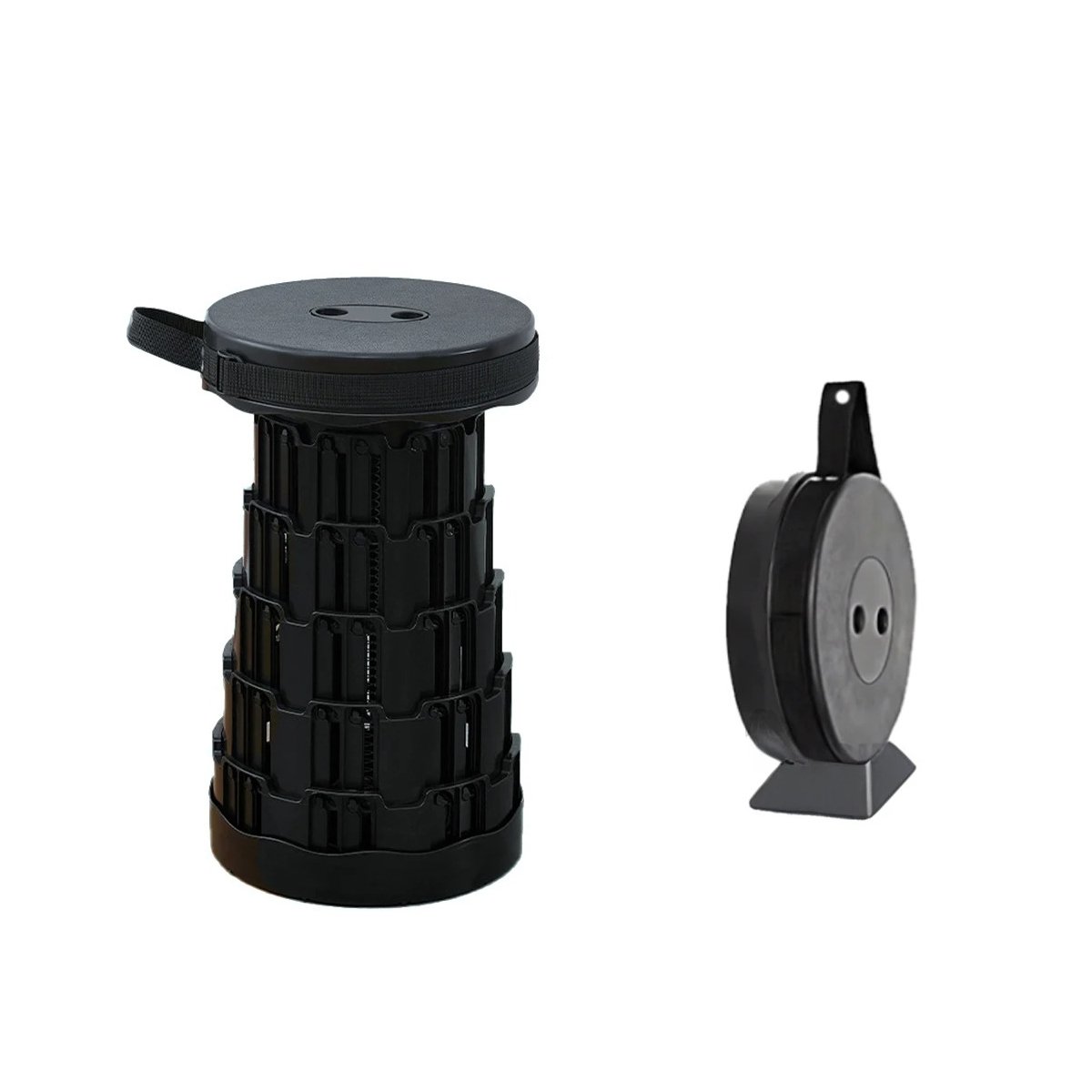 SILLON PLEGABLE PORTATIL TODO NEGRO CON DOS SEGUROS PARA CASA OFICINA Y VIAJES Y+LIGAS REGALO - 5