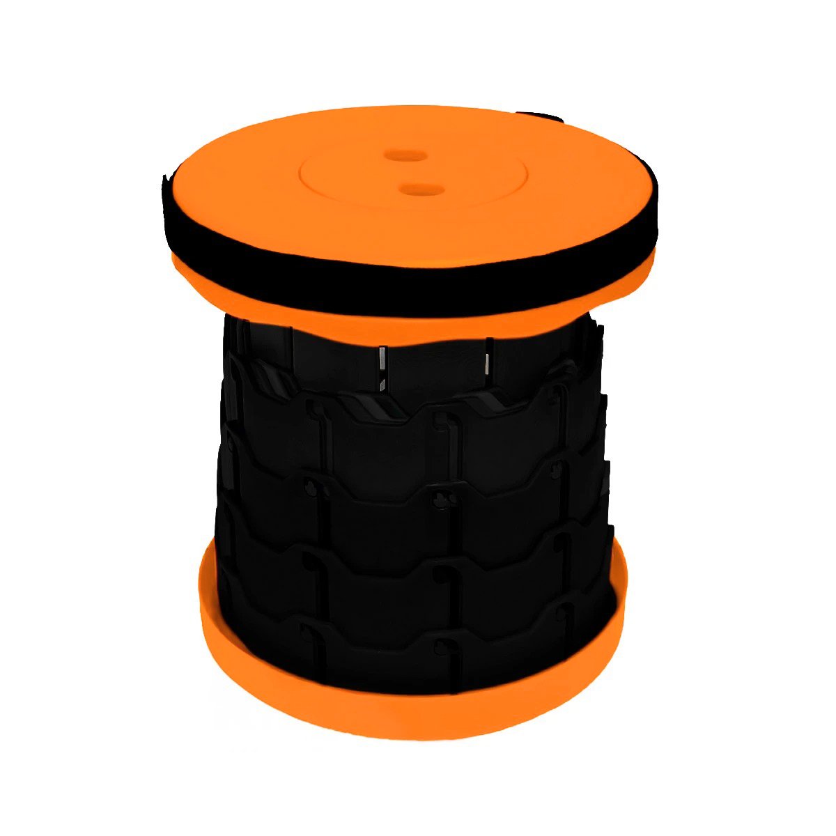 SILLA FUNCIONAL PLEGABLE 2 SEGUROS PORTATILES TONO NARANJA BASE NEGRA Y+REGALO STICKER - 1