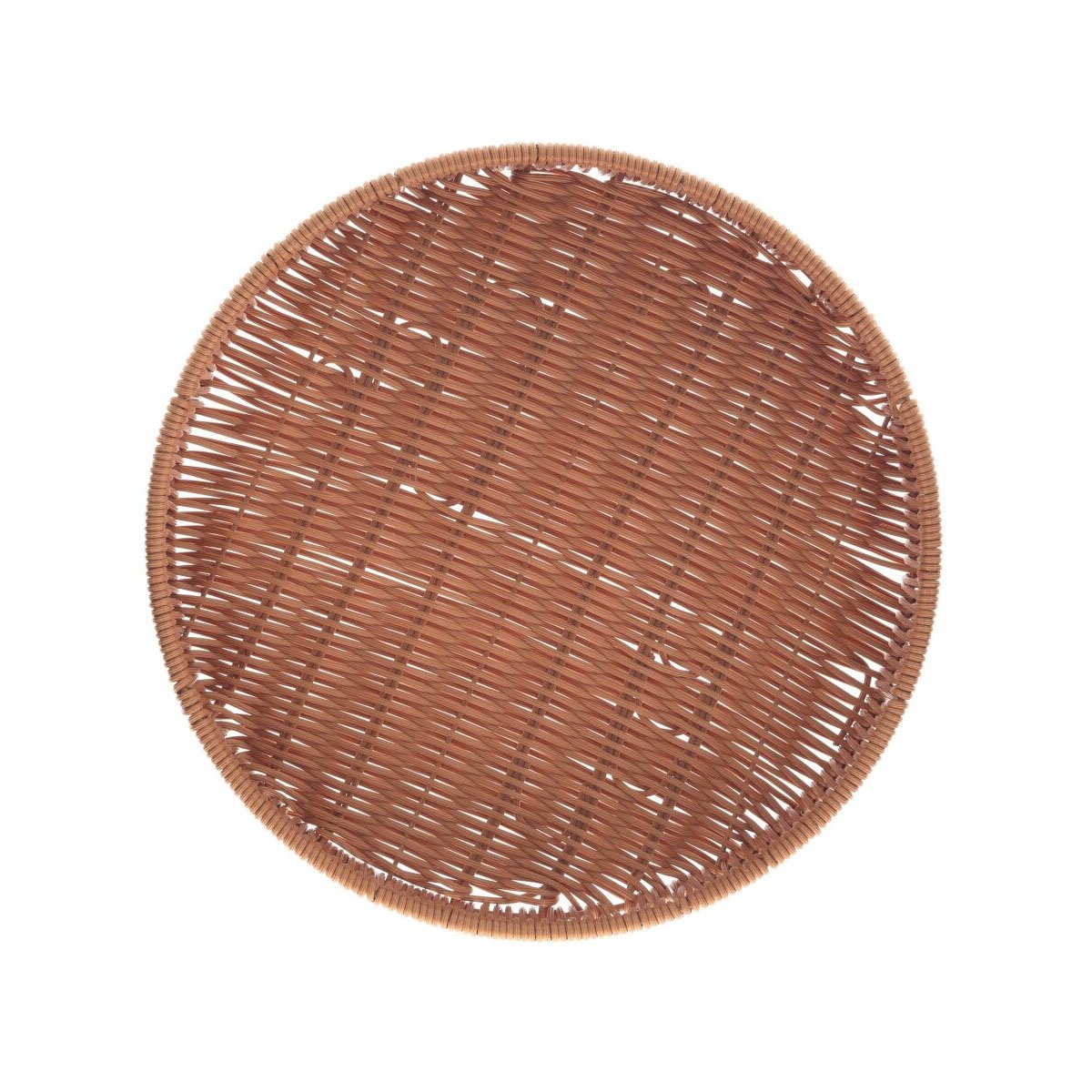 BANDEJA PRACTICA TEJIDA CIRCULAR 26CM MARRON USO DIARIO EN CASA HOGAR NUEVO Y+REGALO STICKER - 1
