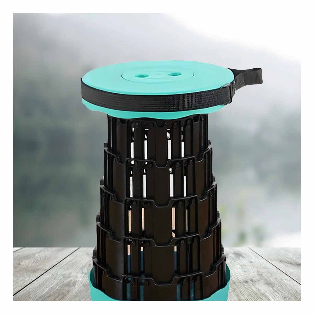 SILLA PLEGABLE PORTATIL CON 2 SEGUROS PARA HOGAR Y EVENTOS TAPA VERDE CENTRO NEGRO - 1
