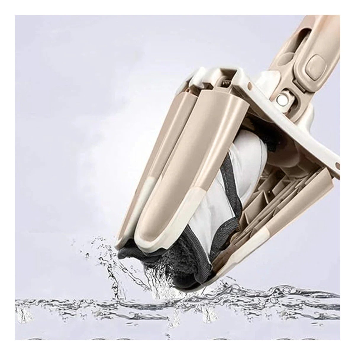 LIMPIADOR MARIPOSA CON SISTEMA DE FIBRAS PARA MANTENER PISOS LIMPIOS Y ORDENADOS BEIGE - 5