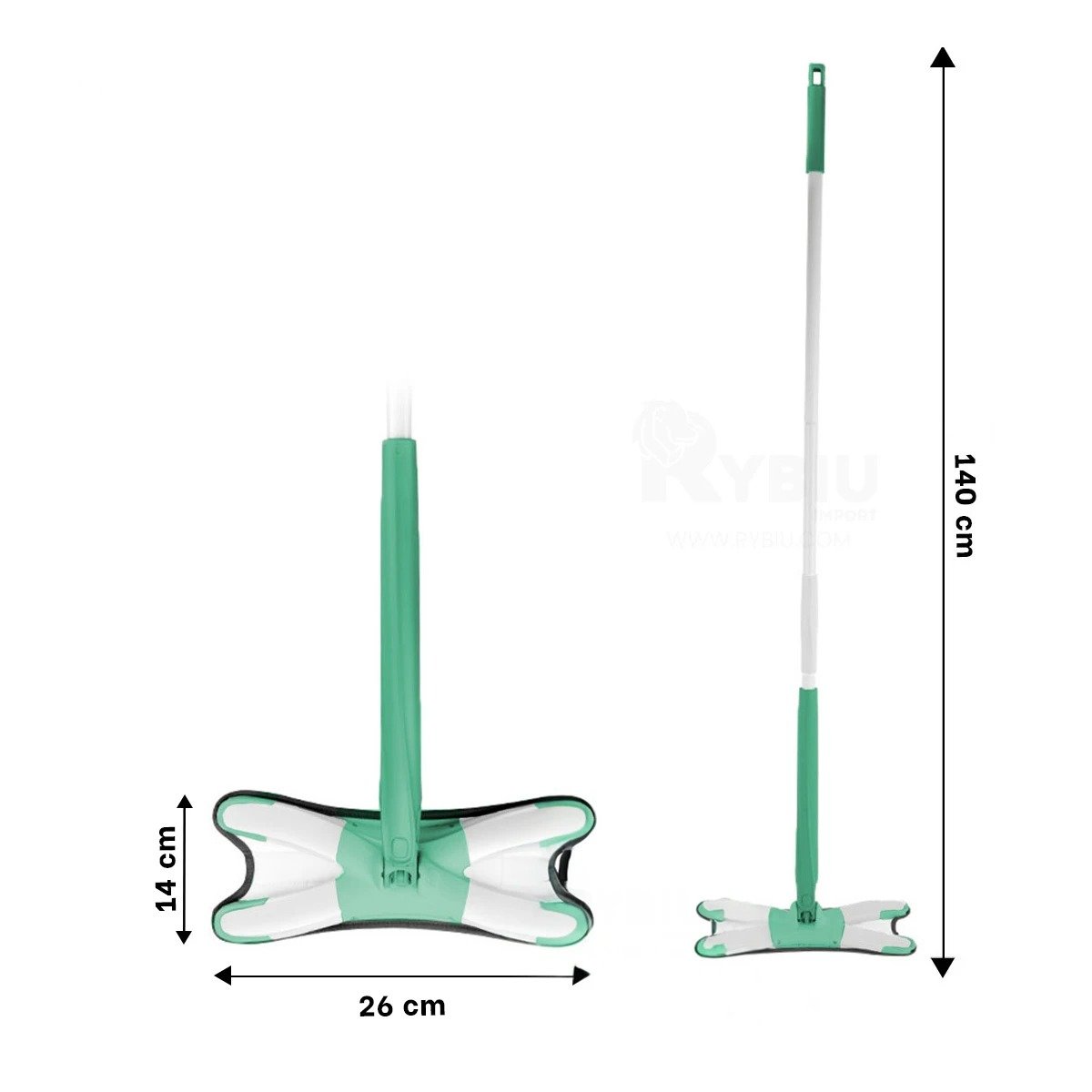 MOPA DE FIBRA SUAVE PARA LIMPIEZA DIARIA Y ELIMINACION DE POLVO VERDE Y+REGALO STICKER - 4