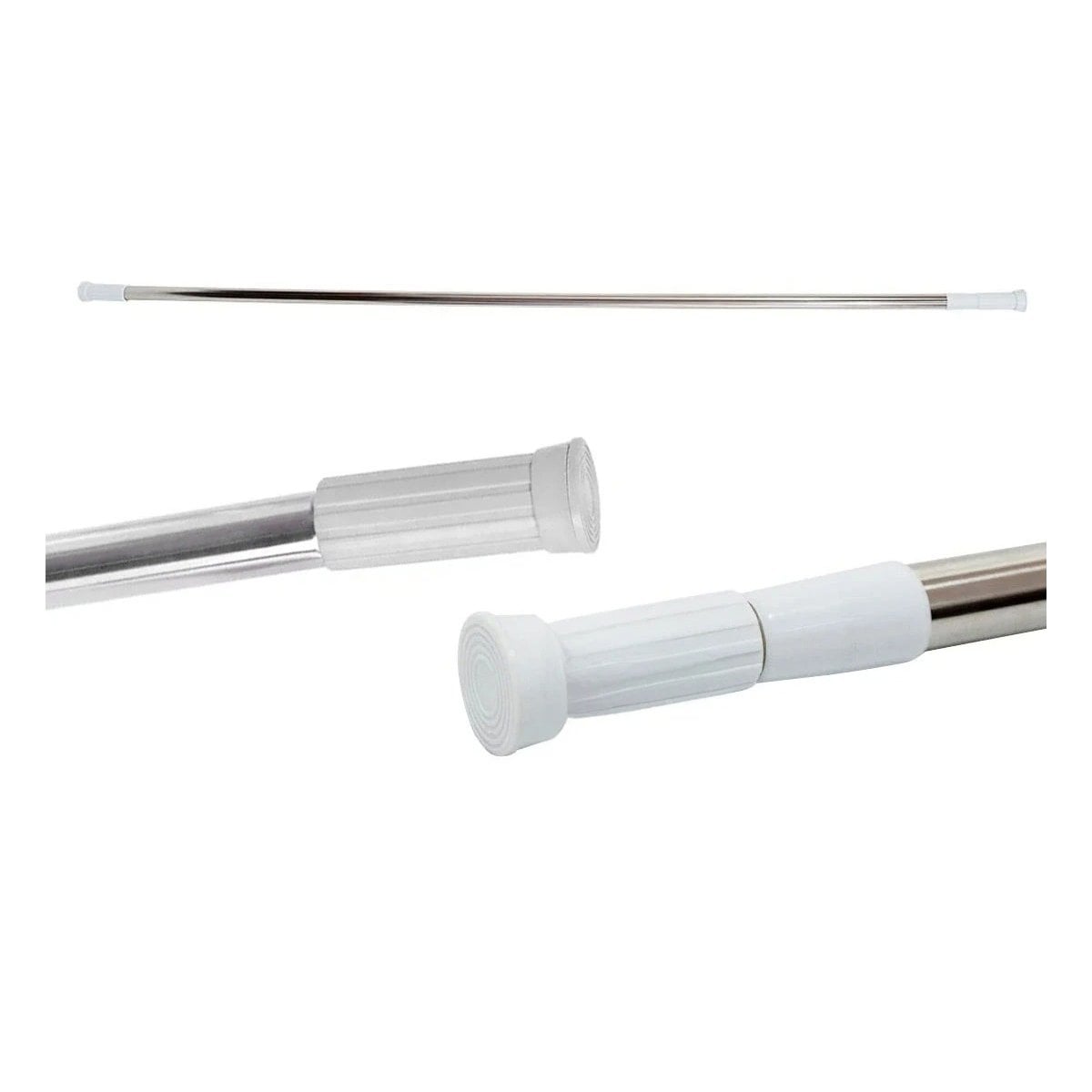 PACK6 BRAZO AJUSTABLE PARA DUCHA RAPIDO PRACTICO PLOMO 1,40M A 2,60M Y+REGALO STICKER - 2