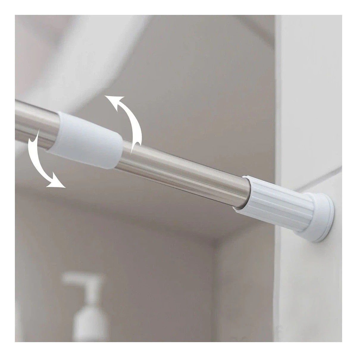 TUBO AJUSTABLE PARA DUCHA COMPACTO DURADERO PLOMO 1,40M A 2,60M Y+PAPEL REGALO - 1