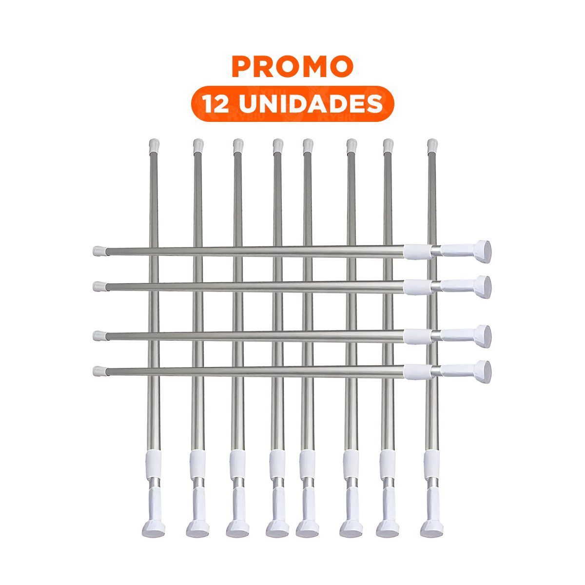 PACK12 BRAZO AJUSTABLE PARA DUCHA ESTABLE CONFORTABLE PLOMO 1,40M A 2,60M - 1