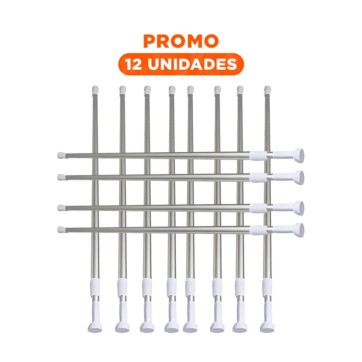 PACK12 ARTICULO AJUSTABLE PARA DUCHA RAPIDO EFICAZ 70CM A 1,20M PLOMO - 1