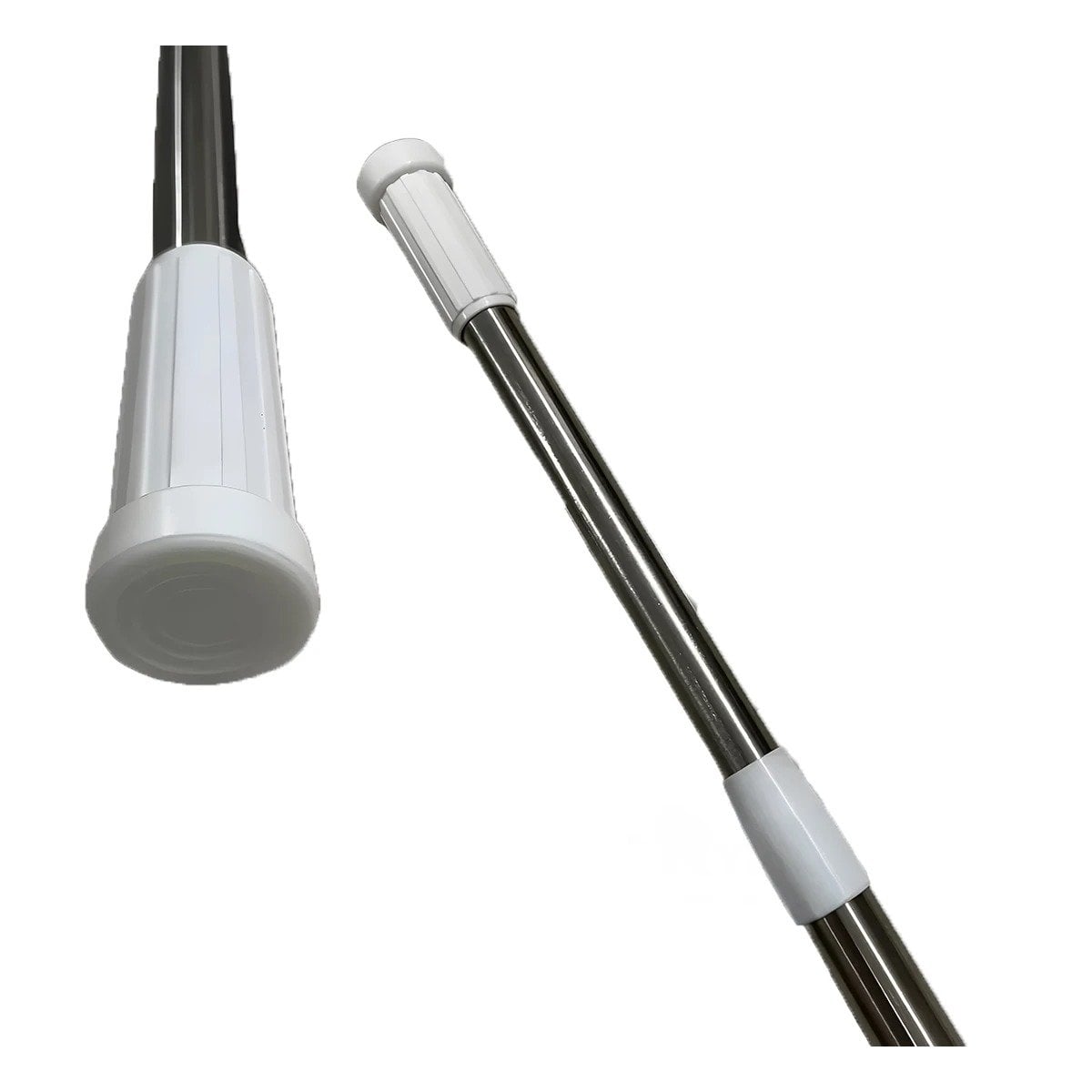 TUBO AJUSTABLE RESISTENTE PARA DUCHA PRACTICO LIGERO 70CM A 1,20M PLOMO Y+REGALO STICKER - 1