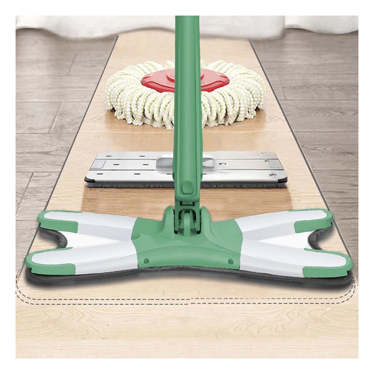 MOPA MULTIFUNCION PARA PISOS DE MADERA, BALDOSA Y SUPERFICIES VERDE Y+POST IT - 3