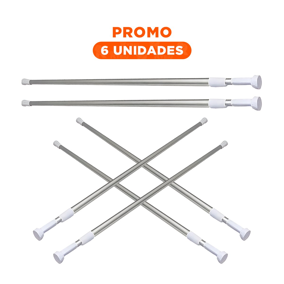 PACK6 CONDUCTOR AJUSTABLE PARA DUCHA COMPACTO Y EFICAZ PLOMO 1,10M A 2,0M Y+REGALO STICKER - 1