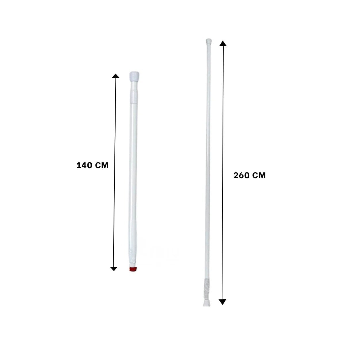 PACK4 VARILLA REGULABLE PARA DUCHA ESTABLE SEGURA PLOMO 1,40M A 2,60M - 4