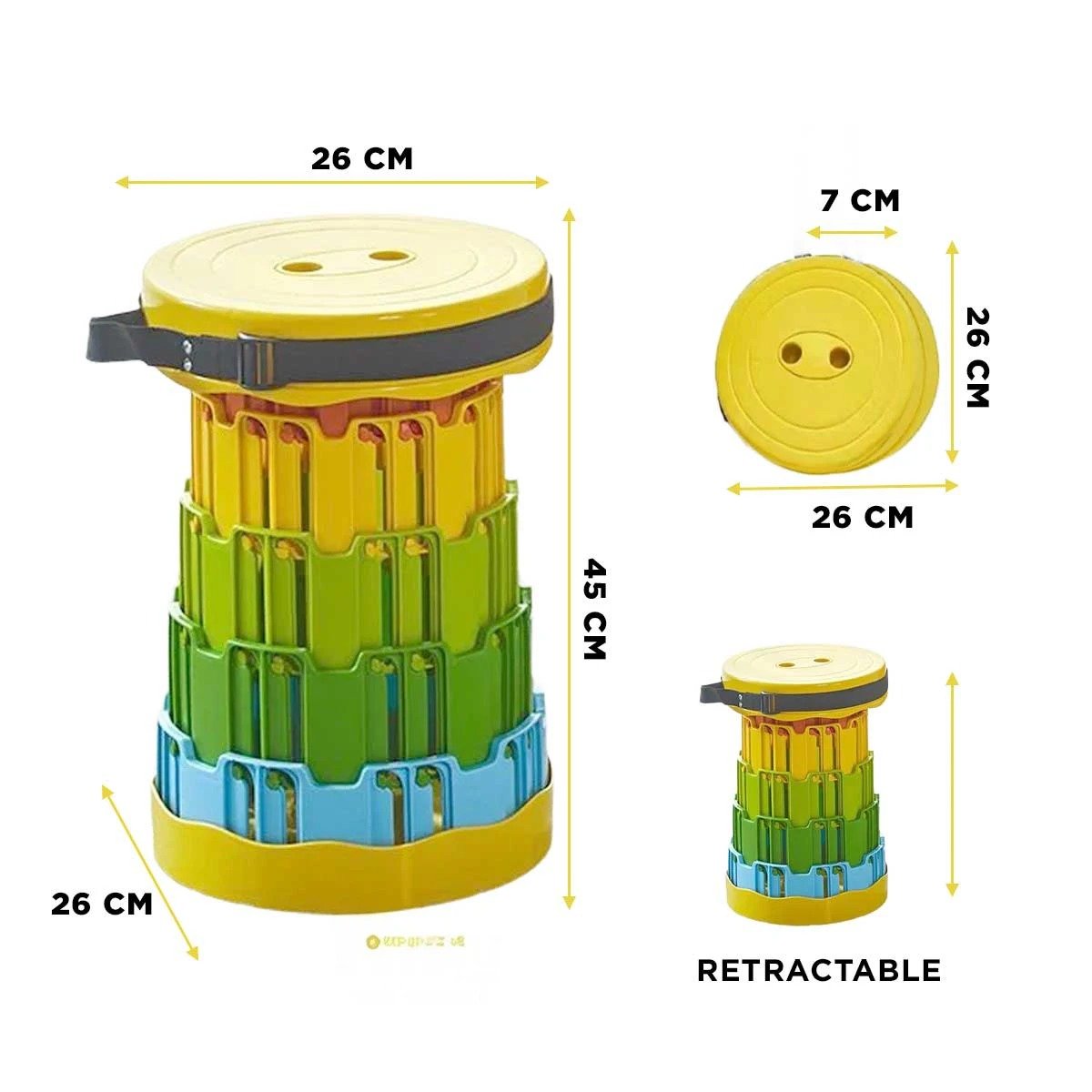 ASIENTO CON DOBLE SEGURO PORTATIL PARA HOGAR Y CASA TAPA AMARILLO MULTICOLOR Y+PAPEL REGALO - 4