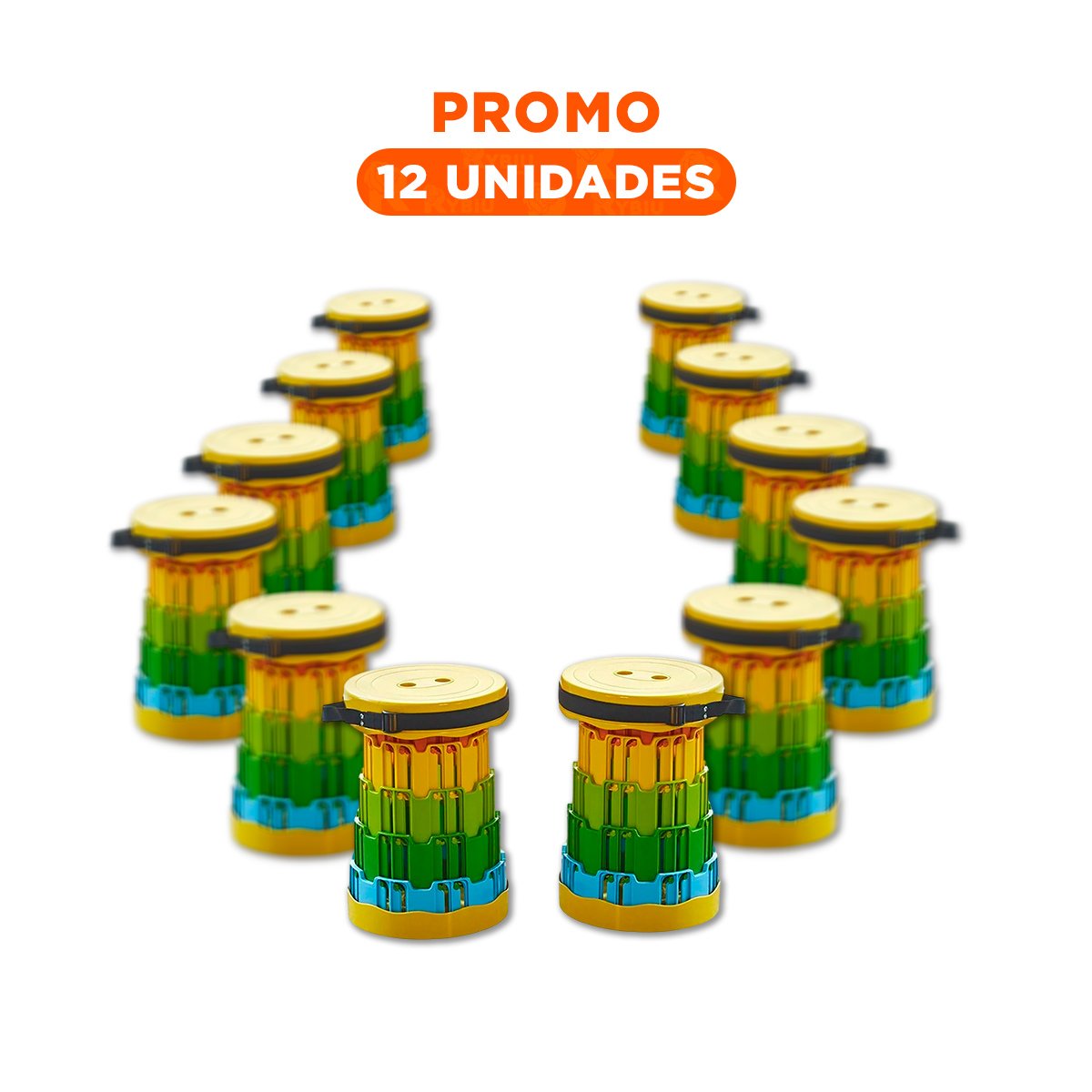 PACK12 SILLON AUXILIAR PLEGABLE CON DOBLE SEGURO PORTATIL PARA CASA - 1