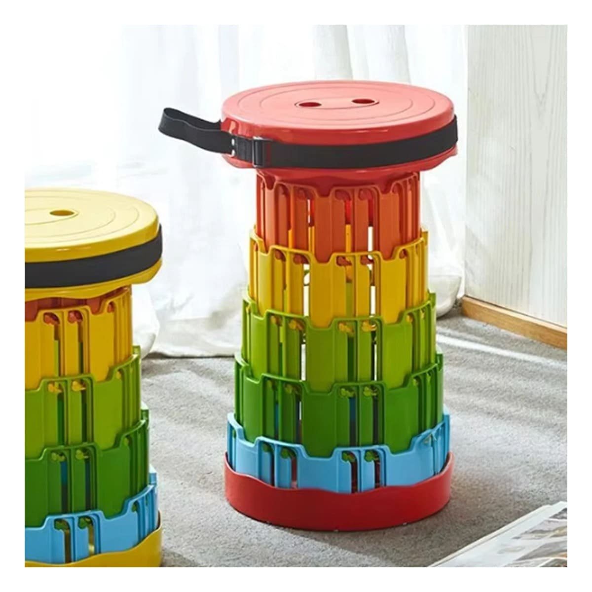 PACK12 ESTRUCTURA PLEGABLE PORTATIL CON SEGUROS CON TAPA ROJO CENTRO MULTICOLOR Y+PAPEL REGALO - 3