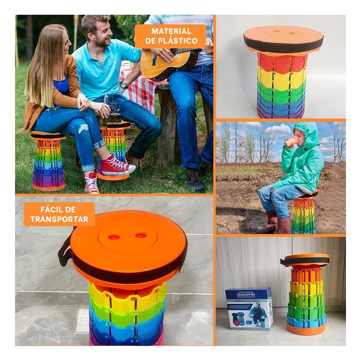 PACK2 SOPORTE PLEGABLE PORTATIL CON DOBLE SEGURO PARA HOGAR Y+PAPEL REGALO - 3