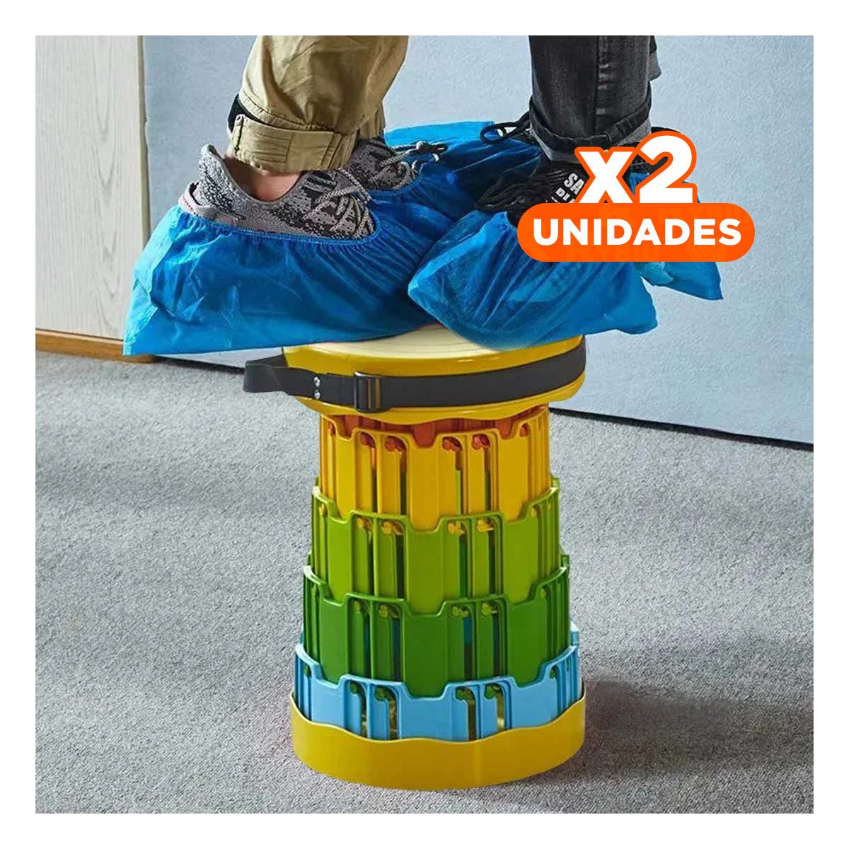 PACK2 MUEBLE CON DOBLE SEGURO PORTATIL PARA ESPACIOS DE HOGAR MULTICOLOR Y+PAPEL REGALO - 1