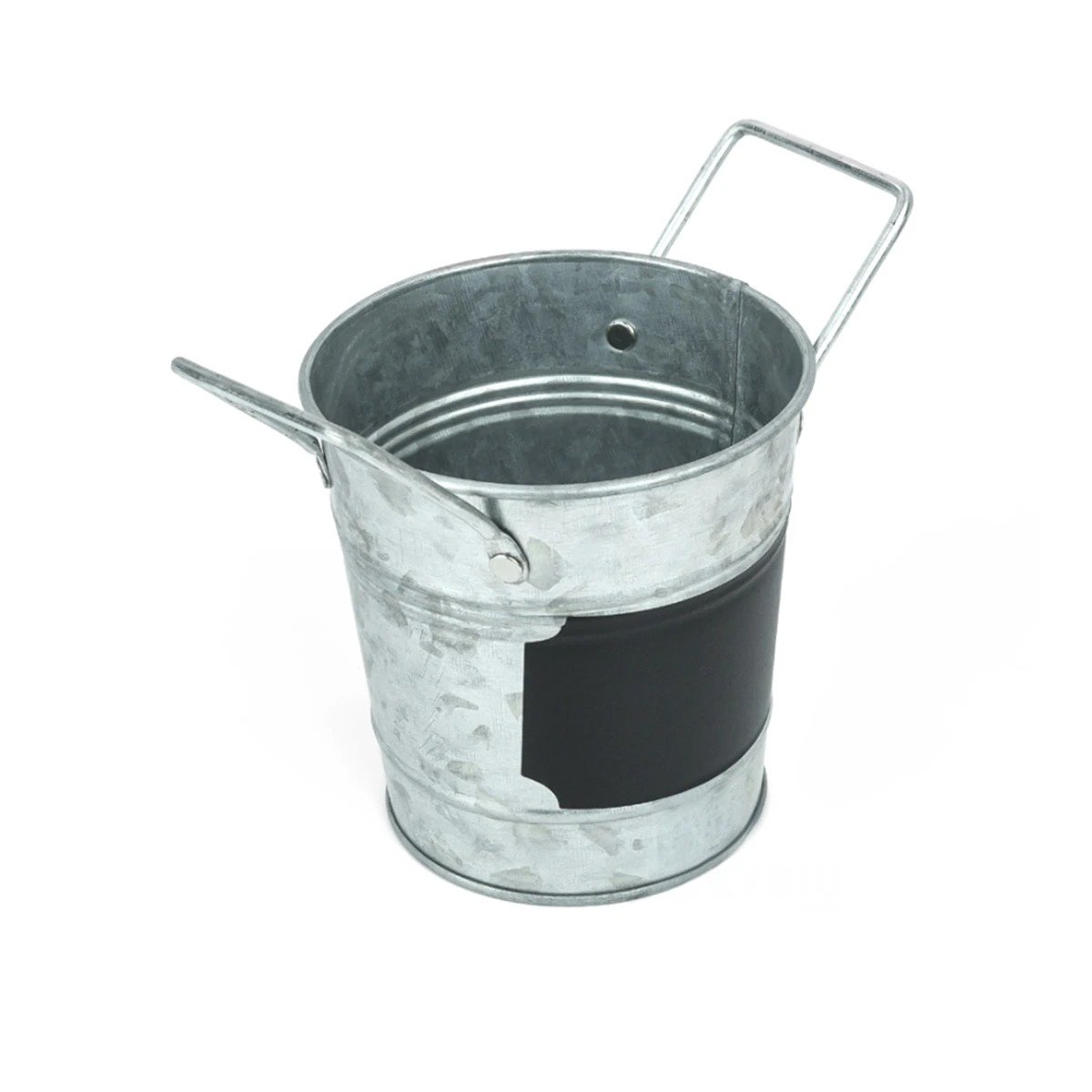 PACK6 CONTENEDOR CUBO DE METAL CON DOBLE AGARRADERA Y CUADRO PARA NOTA JARDIN Y+REGALO STICKER - 2