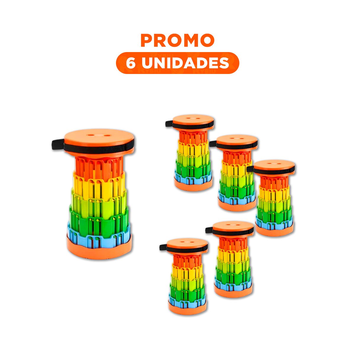PACK6 ALTERNATIVA PLEGABLE PORTATIL CON DOBLE SEGURO CASA Y+REGALO STICKER - 1
