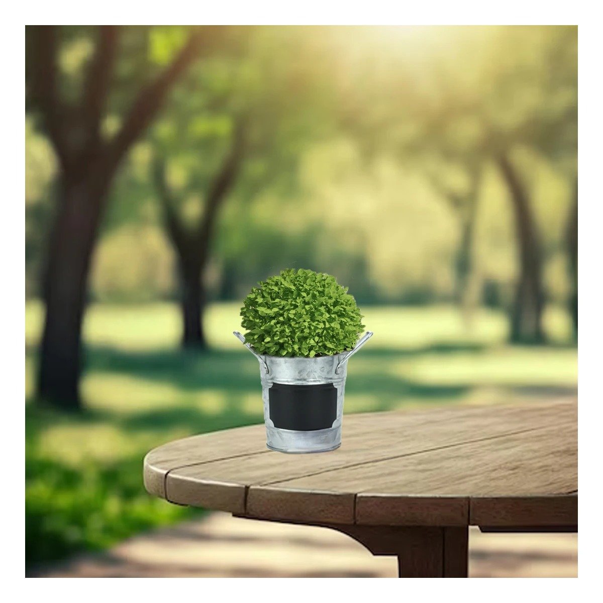 PACK4 RECIPIENTE CUBO DE METAL CON DOBLE AGARRADERA Y CUADRO PARA NOTA MODERNO Y+REGALO STICKER - 3