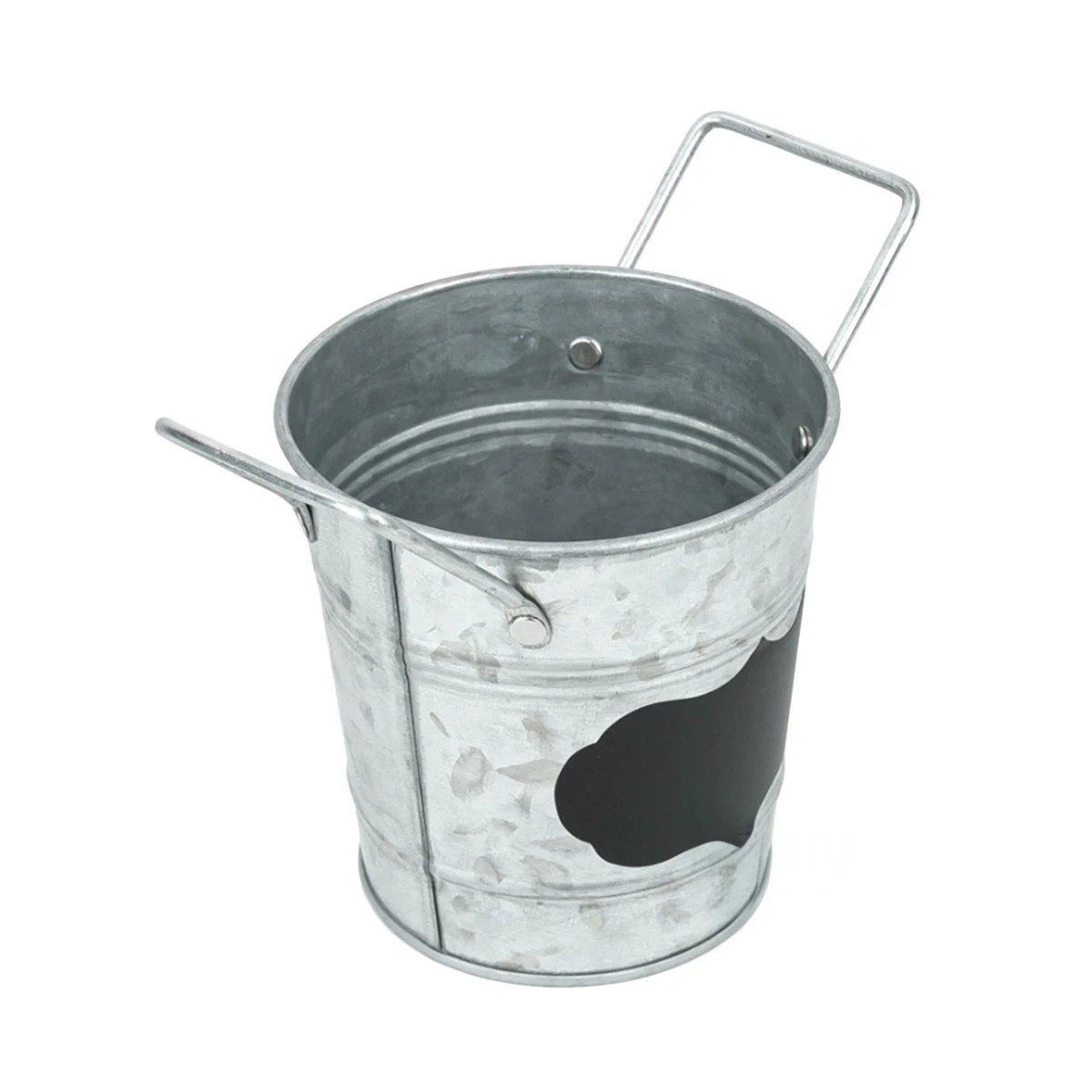 PACK12 CONTENEDOR CUBO DE METAL CON DOBLE AGARRADERA Y CUADRO NOTA DE CALIDAD Y+REGALO STICKER - 2