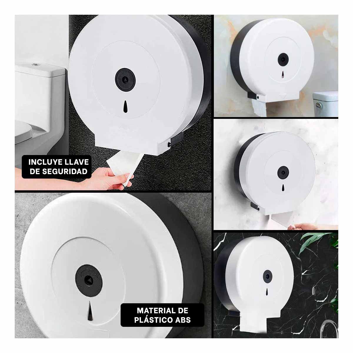 PACK6 ELEMENTO DE PAPEL HIGIENICO JUMBO EN BLANCO Y NEGRO PARA USO CONTINUO Y+PAPEL REGALO - 3