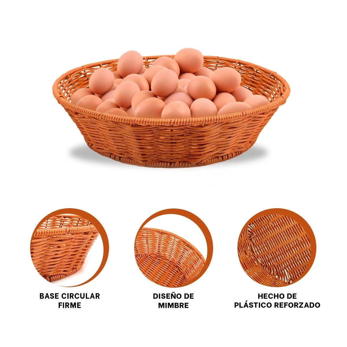 ORGANIZADOR CIRCULAR DE PLASTICO TEJIDO PARA DECORACION FUNCIONAL EN ESPACIOS Y+POST IT - 5