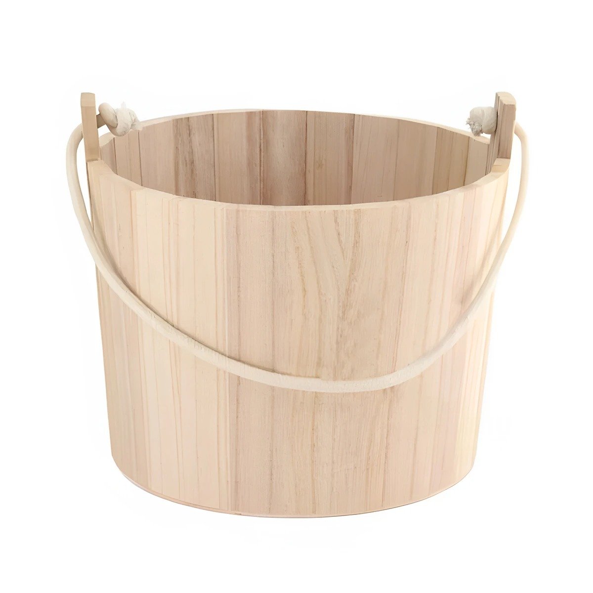 PACK12 RECIPIENTE DE MADERA CON AGARRADERA DE CUERDA 16X16CM DE MADERA SOLIDA Y+REGALO STICKER - 2