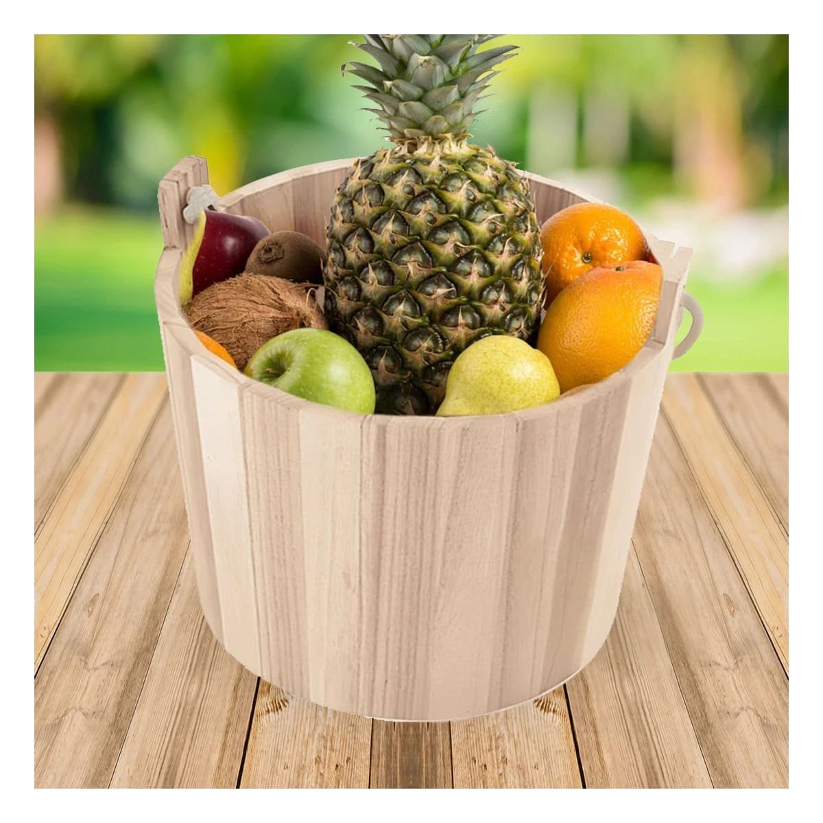 PACK12 RECIPIENTE DE MADERA CON AGARRADERA DE CUERDA 16X16CM DE MADERA SOLIDA Y+REGALO STICKER - 5