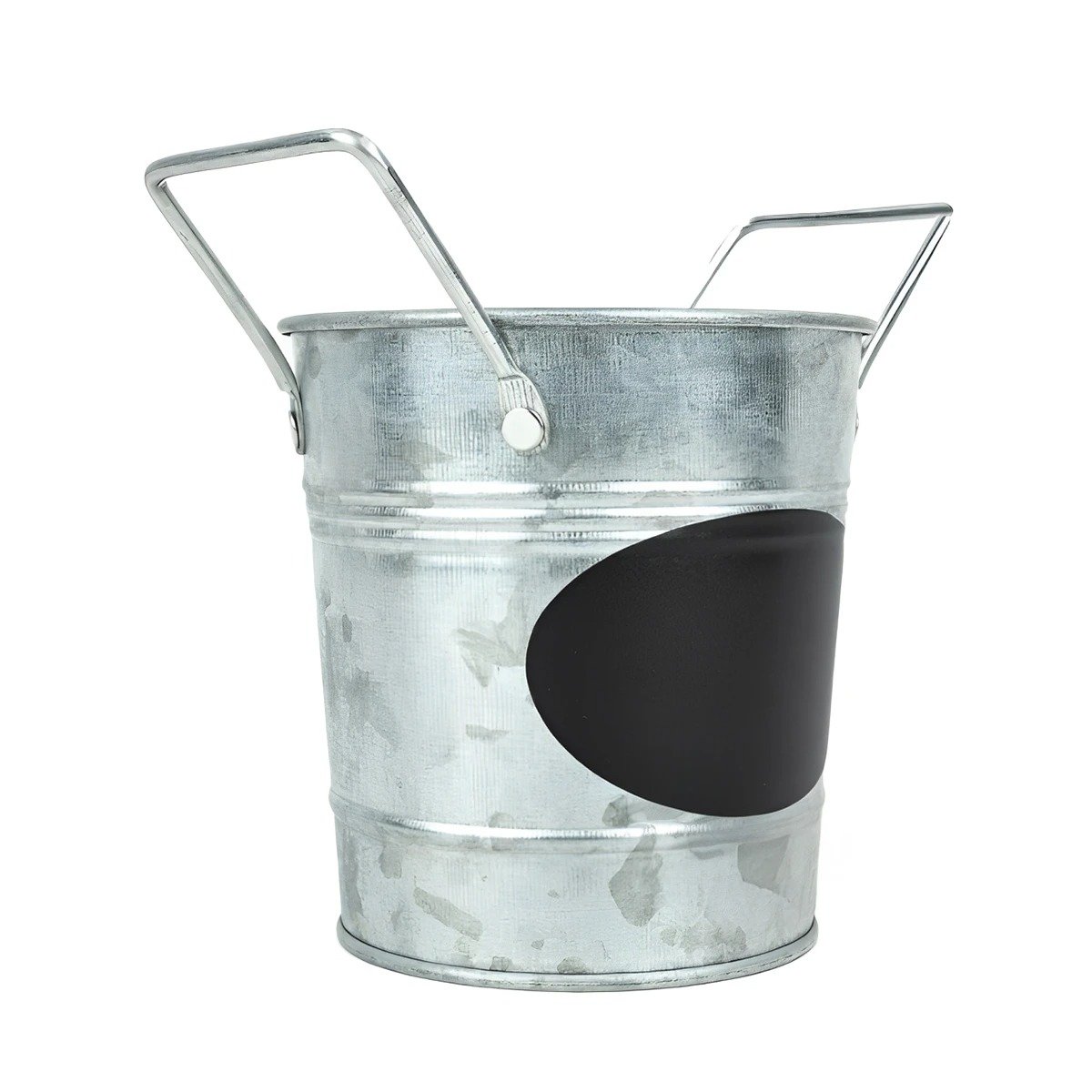PACK2 MACETA CUBO DE METAL CON DOBLE AGARRADERA Y CUADRO PARA NOTA RESISTENTE Y+REGALO STICKER - 2