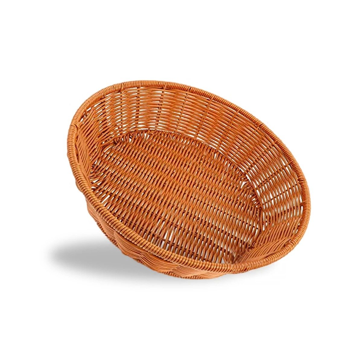 CONTENEDOR CIRCULAR DE PLASTICO TEJIDO PARA DECORACION FESTIVA Y ORDEN EN HOGAR Y+LIGAS REGALO - 5