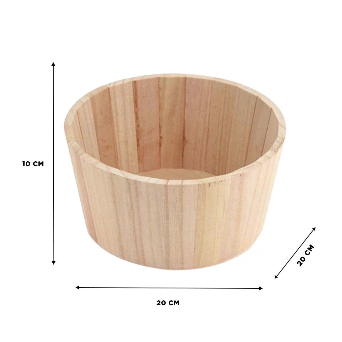 PACK12 CUBO DE MADERA CIRCULAR 20X10CM DE ESTILO NORDICO DE HOY PARA EL PASADIZO - 4