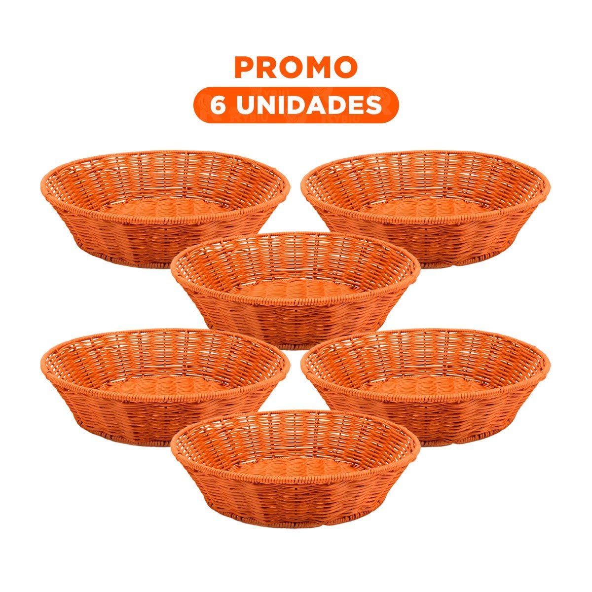 PACK6 ELEMENTO CIRCULAR DE PLASTICO TEJIDO PARA ORDEN DIARIO EN CASA Y+REGALO STICKER - 1