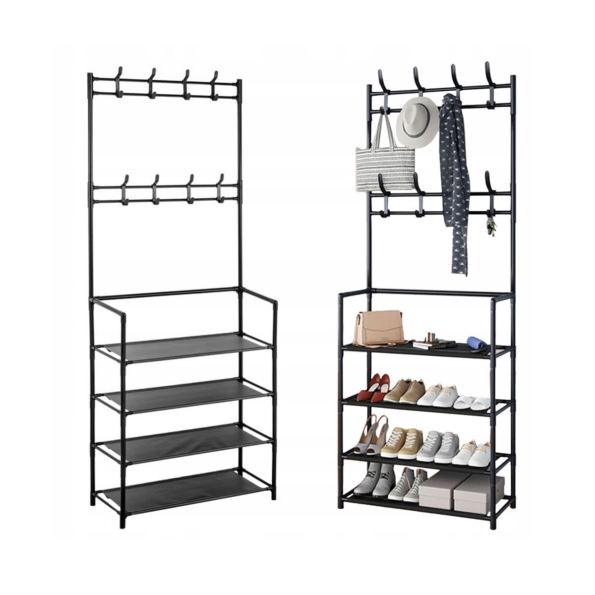 ZAPATERA ORGANIZADORA PRACTICA PARA GUARDAR ZAPATOS 5 NIVELES NEGRO Y+LIGAS REGALO - 5