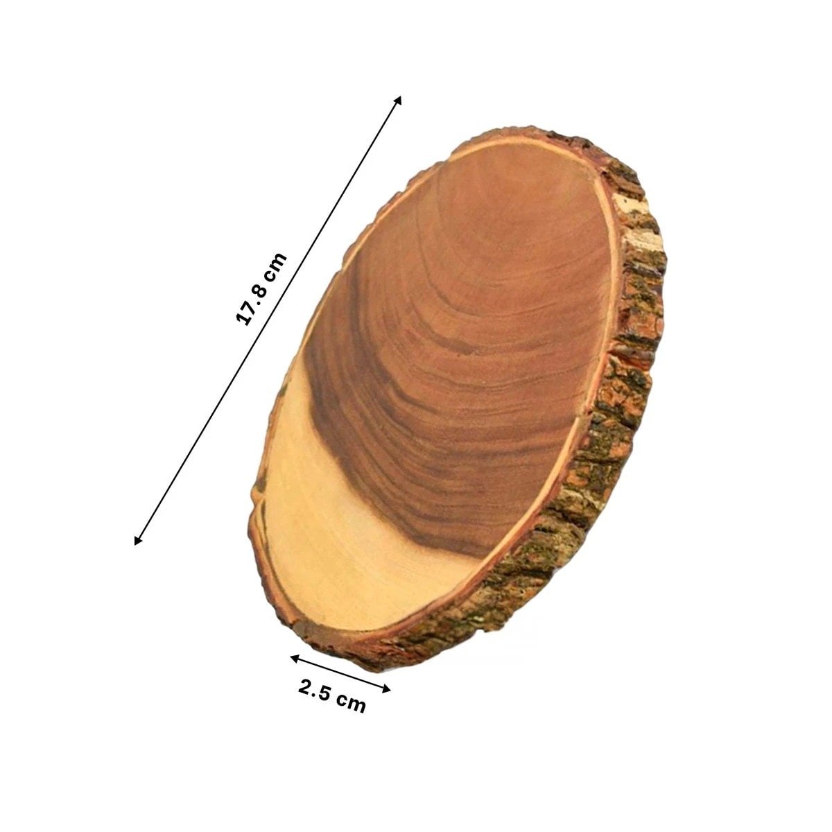 CHAROLA CIRCULAR DE MADERA PARA DECORACION DE HOGAR Y CASA CON TOQUE NATURAL Y+PAPEL REGALO - 4