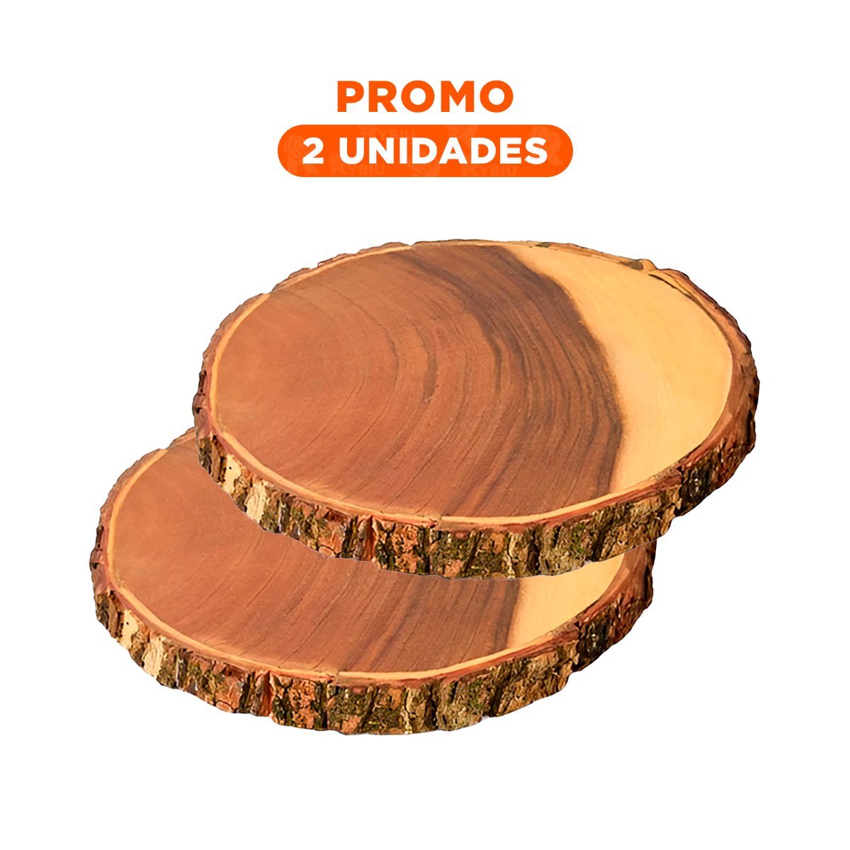 PACK2 ACCESORIO CIRCULAR DE MADERA PARA DECORACION HOGAR EN MESA Y SALA Y+REGALO STICKER - 1